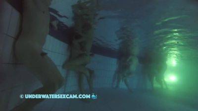 Between All The Horny People This Couple Has Real Sex Underwater In The Public Pool on vidfreenow.com