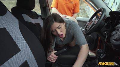 Adorable babe fucks with her driving instructor and loves it on vidfreenow.com