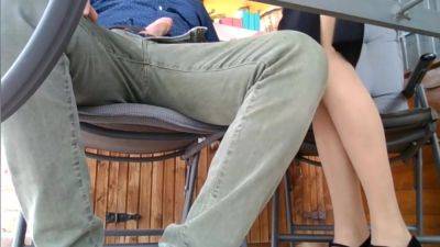 Under The Table. The Cheating Wife Invites The Neighbor For A Drink And Rides Him - Spain on vidfreenow.com