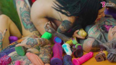 Watch these alternative CUTE Lesbians in Toy Orgy Get Pounded in Crazy Colored Toy Orgy on vidfreenow.com