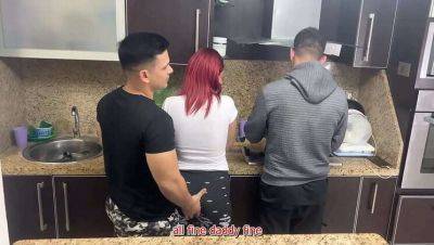 Cheating Wife Gets Groped While Husband Cooks: NTR Cuckold Experience with Yostin Quiles & Palomino Vergara on vidfreenow.com