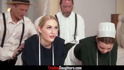 Amish Stepdads Trade Stepdaughters - Adrianna Jade, Emma Starletto on vidfreenow.com