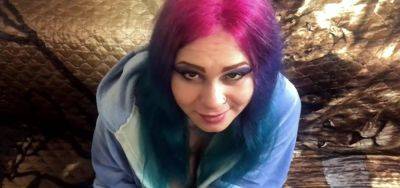 Emo girlfriend sucks lollipop and something else in Stitch cosplay - Russia on vidfreenow.com