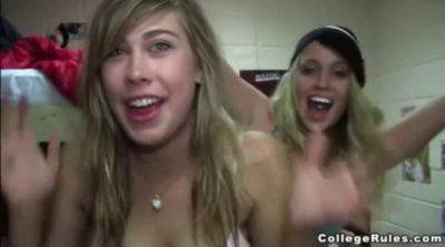 Teens get wild at sister Streak's party with softcore and tan lines on vidfreenow.com