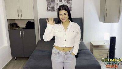 18-Year-Old Latina Virgin Experiences Her First Creampie in a Explicit Casting Couch Encounter on vidfreenow.com