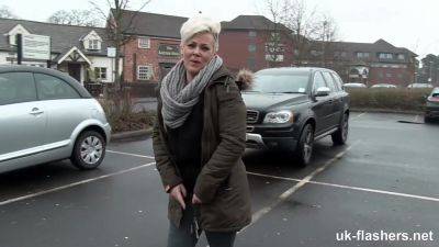 Short Hair British MILF Flashing and Pissing all Over Town for UK-Flashers - Britain on vidfreenow.com