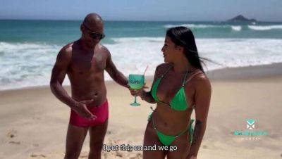 Wild encounter with a Brazilian fan leading to rough sex - Mariana Martix and Mark Butt's Hot Beach Encounter - Brazil on vidfreenow.com