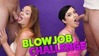 Blow Job Contest - Who'll Make Him Ejaculate First? on vidfreenow.com