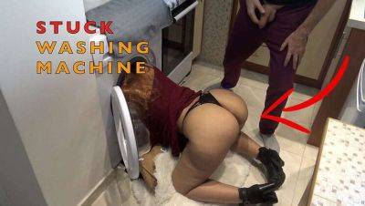 Dumb Maid Trapped in Washing Machine on vidfreenow.com