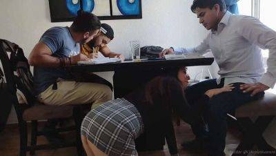 Pupils Exploit Teacher's Arousal for Intense Gangbang (1/2) - Mexico on vidfreenow.com