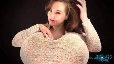 Brunette MILF Stretches Sweater with Dirty Talk and Breast Expansion on vidfreenow.com