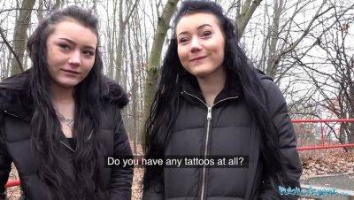 Public Agent Twins Sandra & Lady Zee Caught on Street for Naughty Fun - Blowjob, Outdoor Sex, Small Tits - Czech Republic on vidfreenow.com