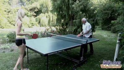 Ping Pong Deluxe - Mia: Outdoor Blonde Strip & Cum on vidfreenow.com