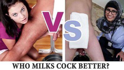 Mia Khalifa & Brandi Belle - Hot Handjob Battle! Cock Milking Challenge Part 2 - Lebanon on vidfreenow.com