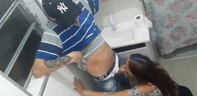 Young girl gets fucked by a stranger in the bar's bathroom! on vidfreenow.com