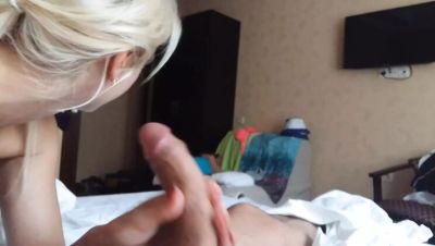 Hot Russian Blonde MILF Rides Big Dick and Sucks It Hard in Hotel Room - Russia on vidfreenow.com