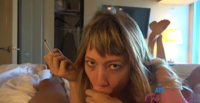 Redhead smokes and blows cock in perverted cam POV oral scenes on vidfreenow.com