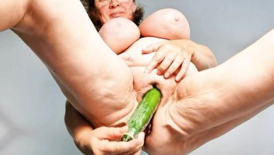 Hot Granny Solo Masturbation with Big Cucumber - Mariaold on vidfreenow.com